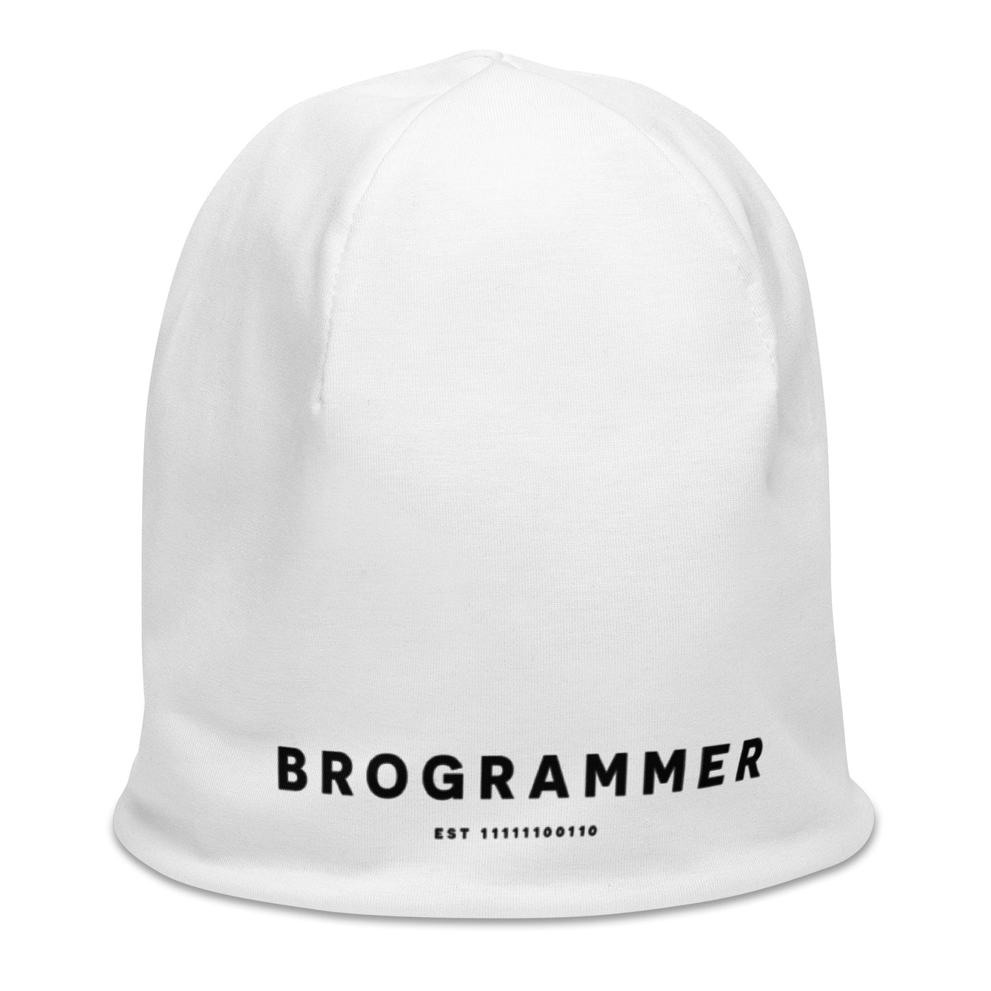 Brogrammer White Beanie