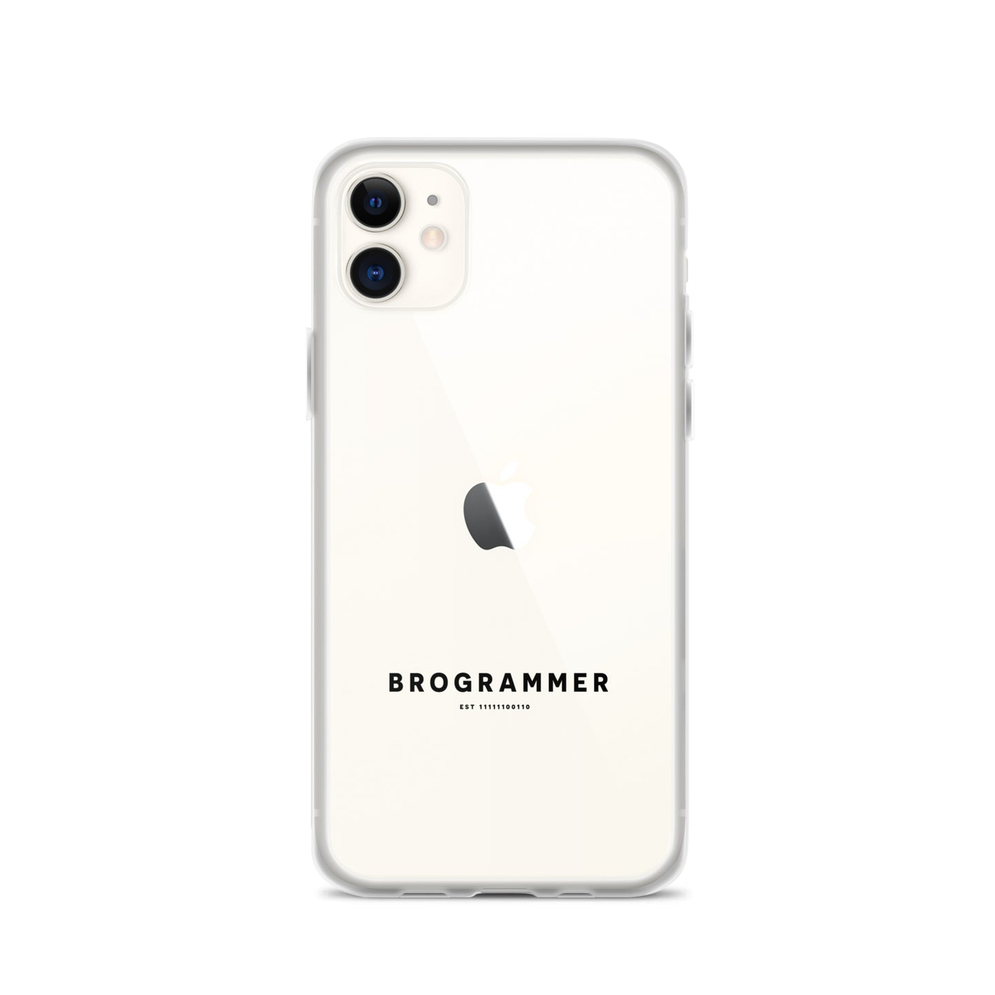 Brogrammer iPhone Case black Text.