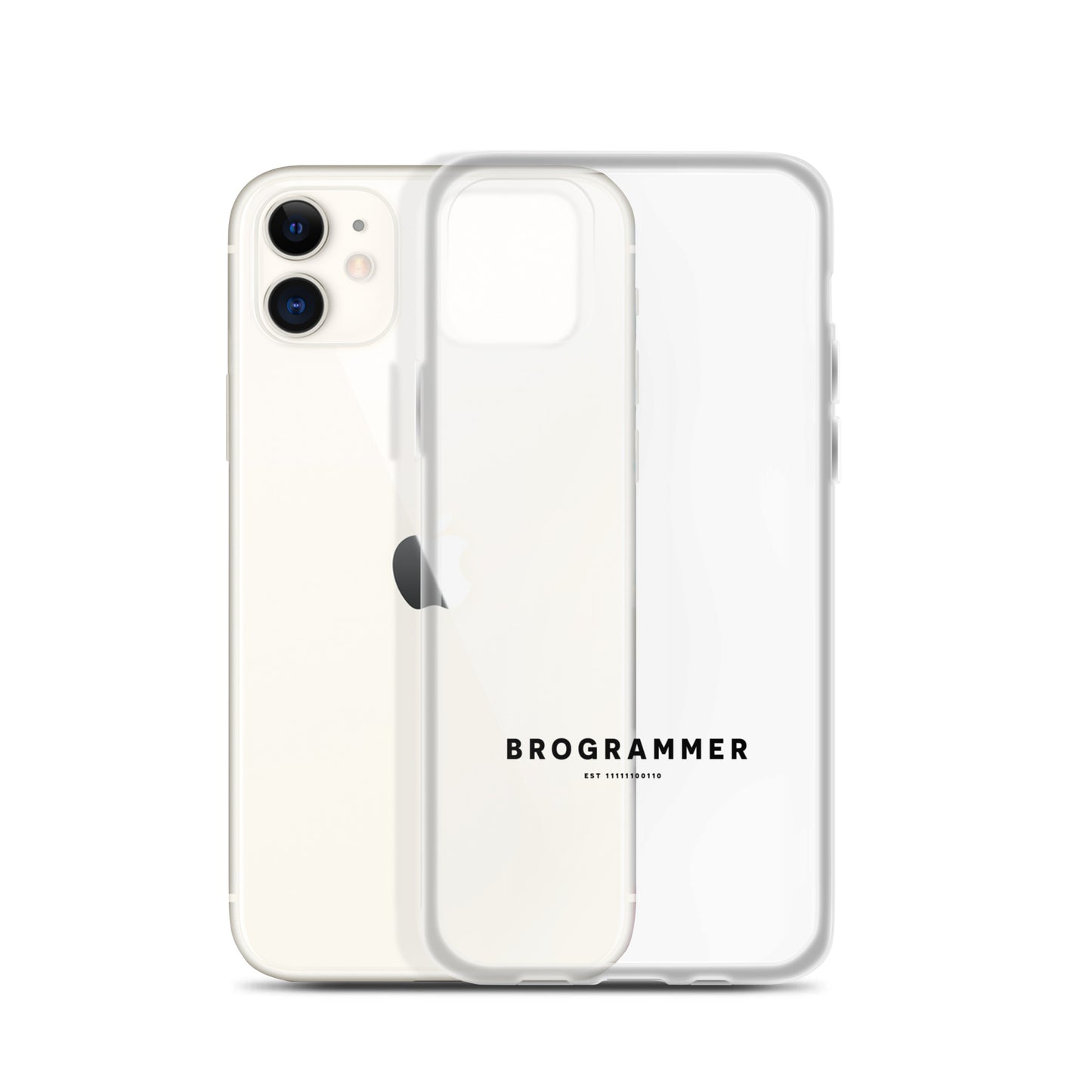Brogrammer iPhone Case black Text.