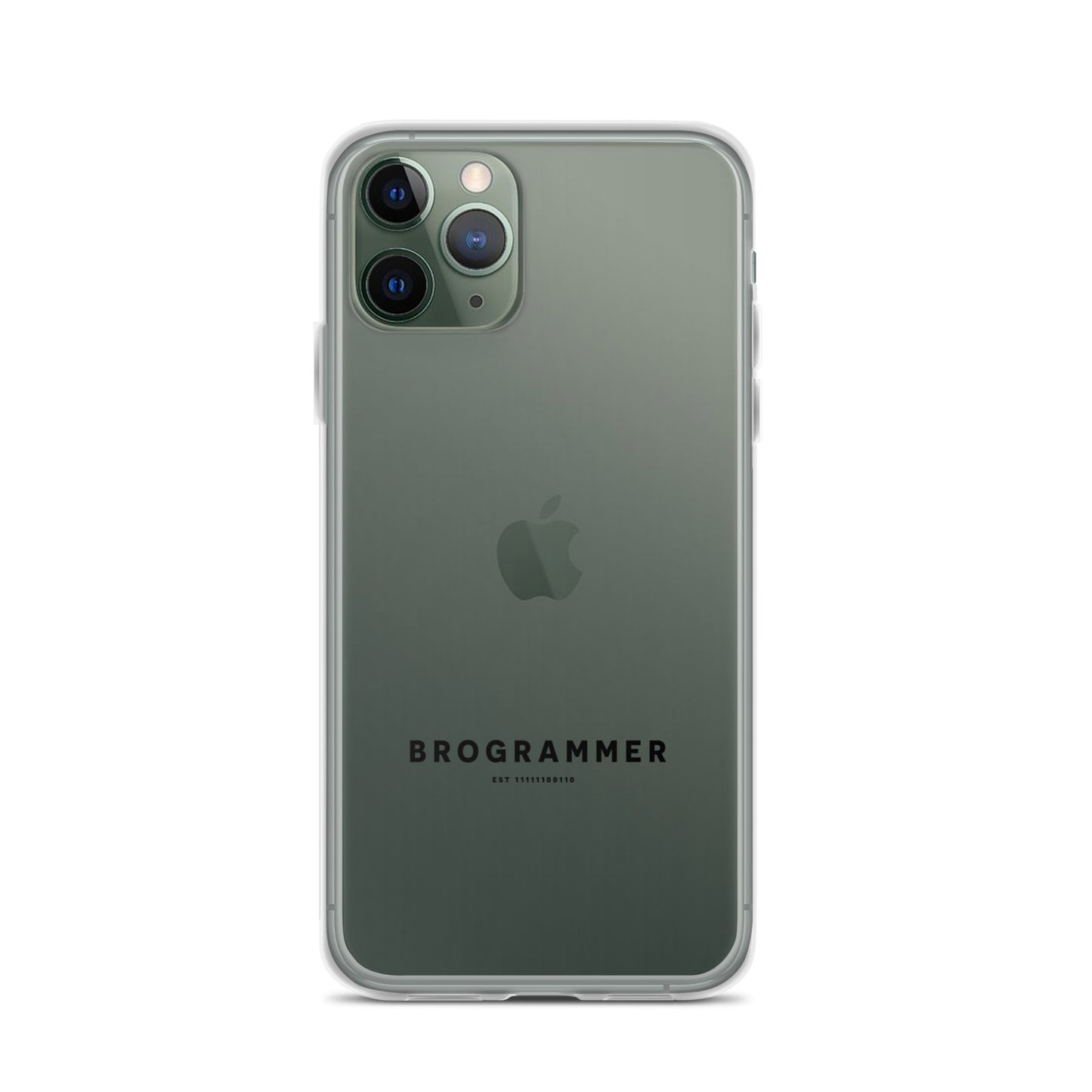 Brogrammer iPhone Case black Text.