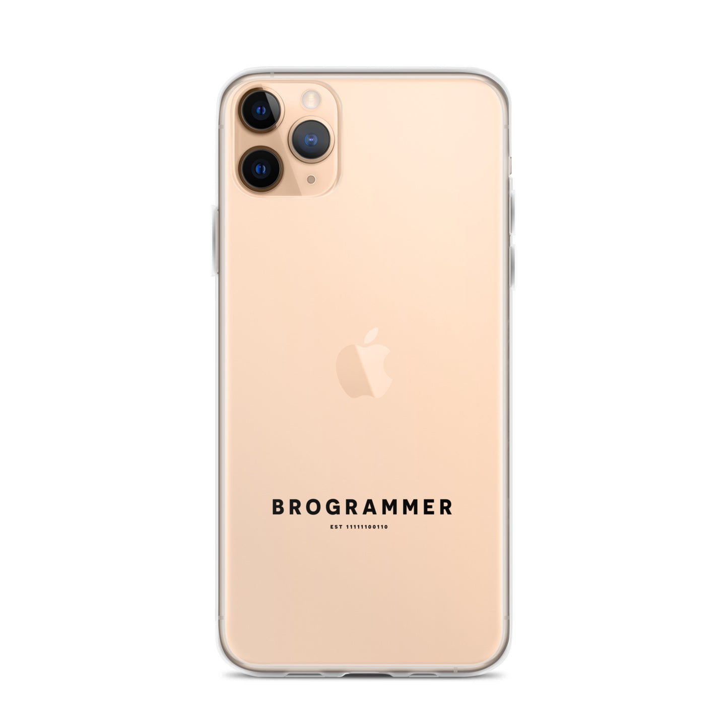 Brogrammer iPhone Case black Text.
