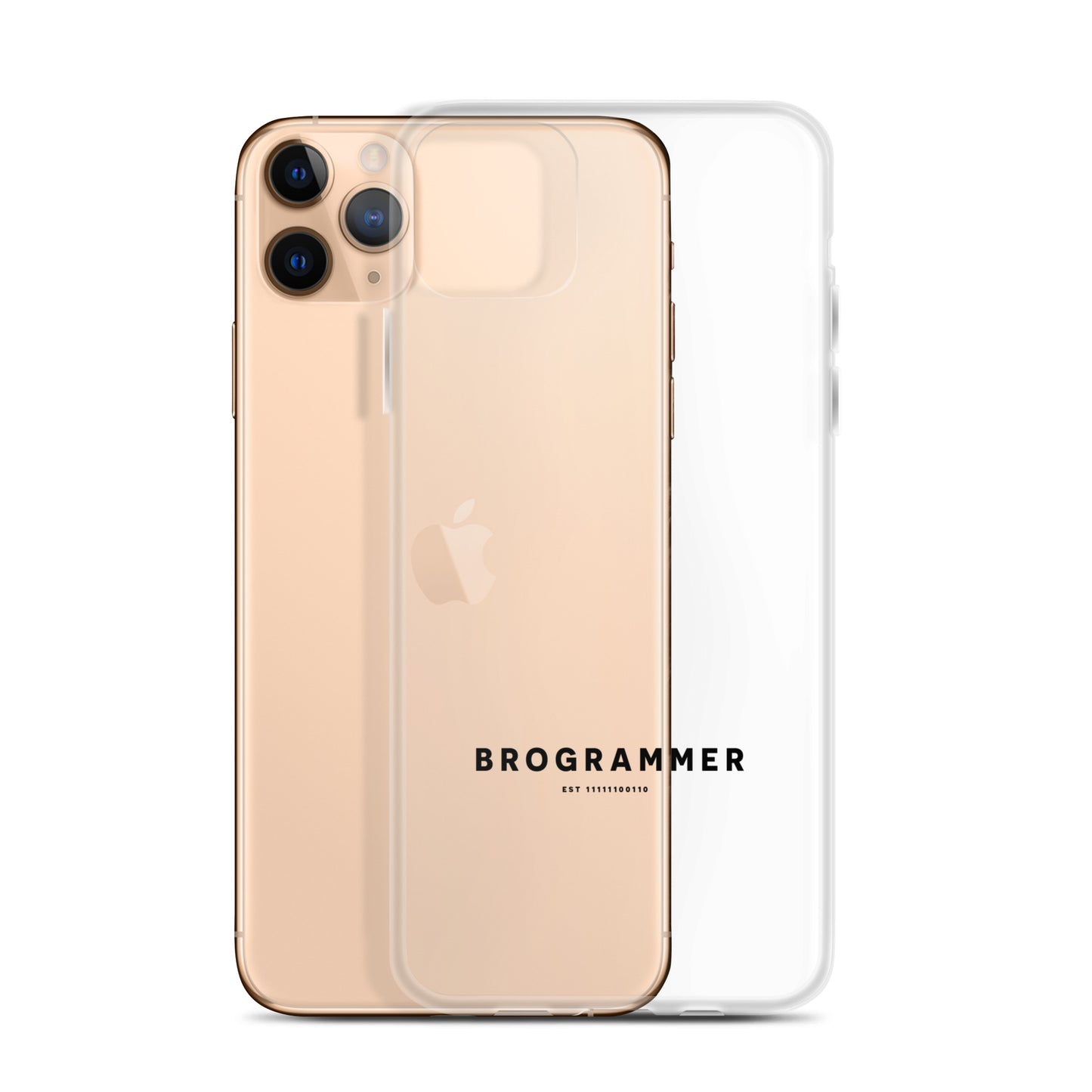 Brogrammer iPhone Case black Text.