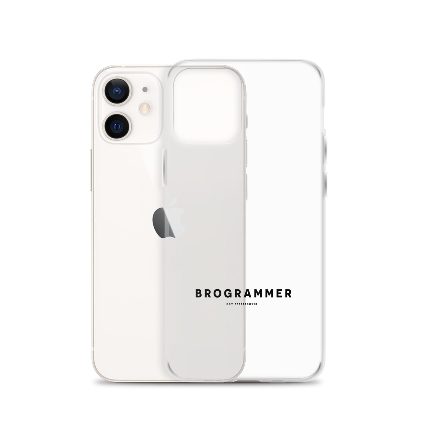 Brogrammer iPhone Case black Text.