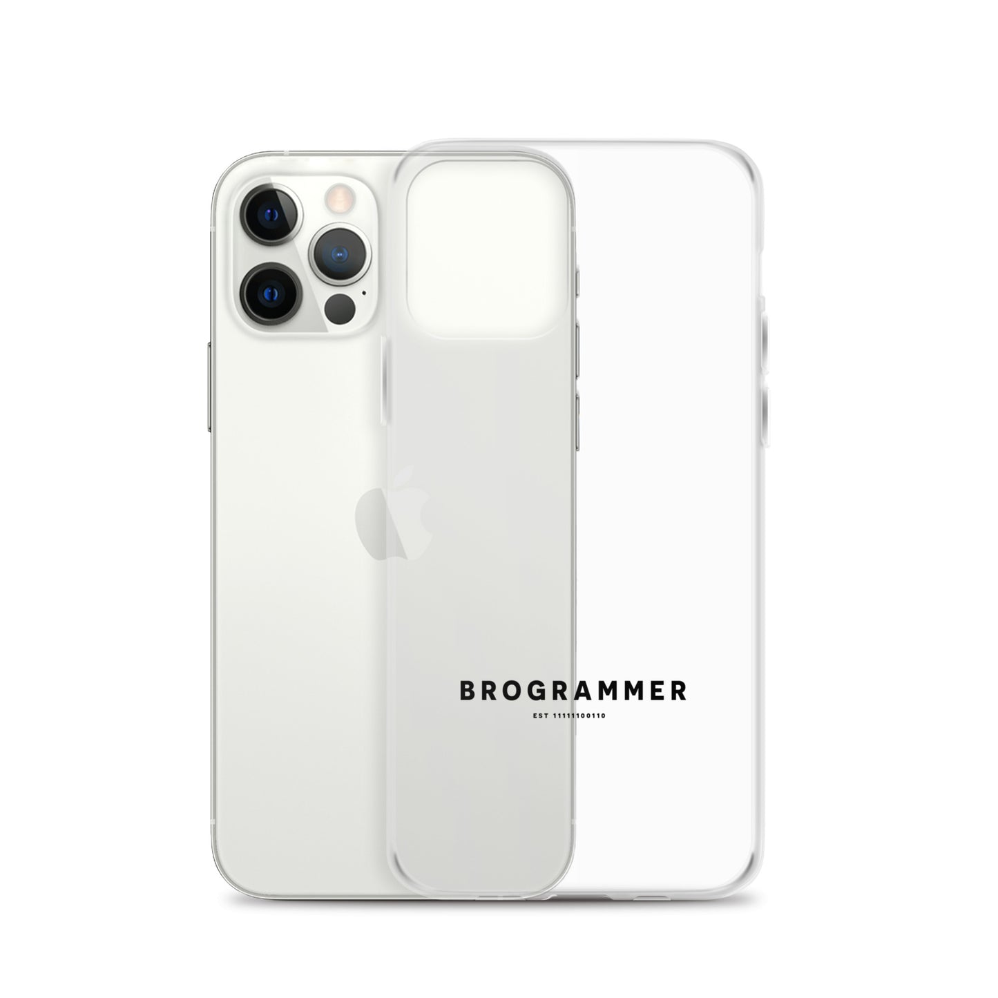Brogrammer iPhone Case black Text.