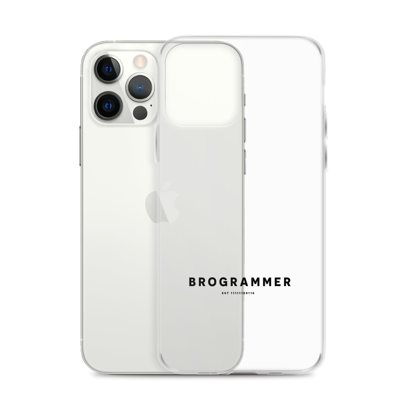 Brogrammer iPhone Case black Text.