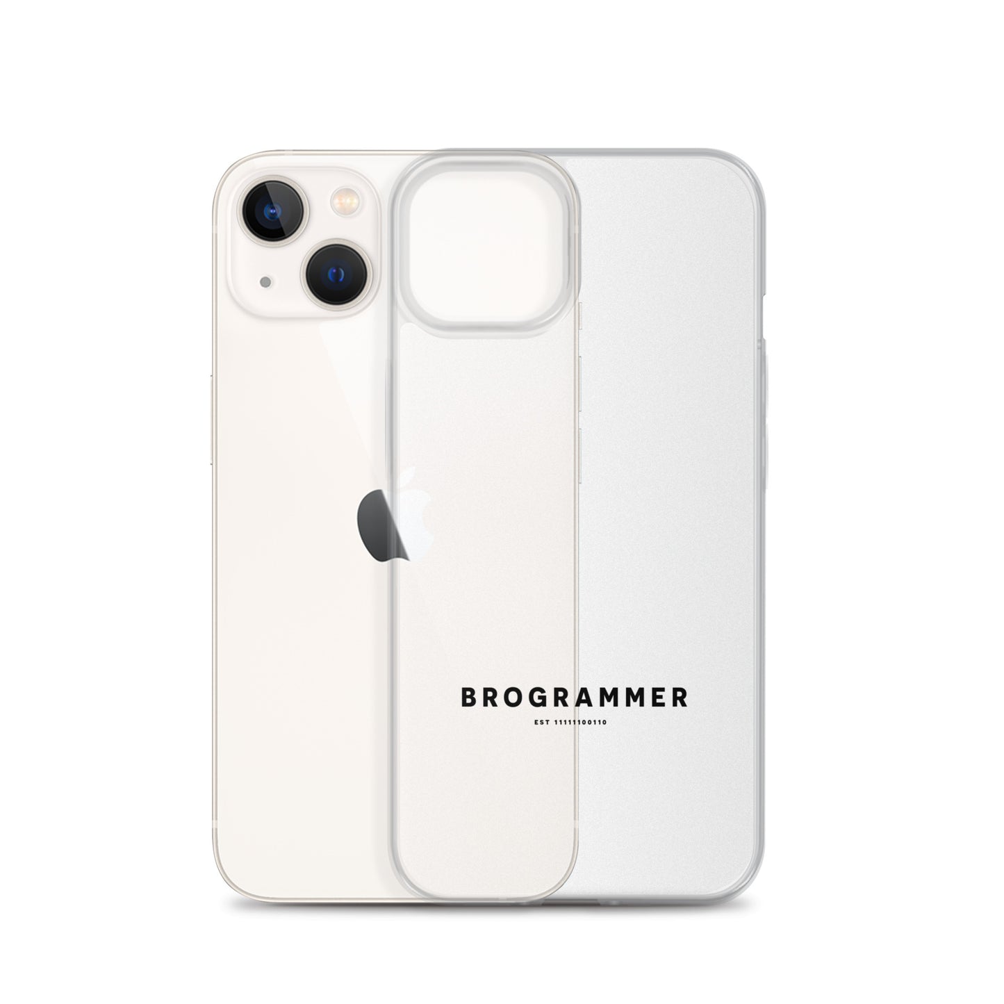 Brogrammer iPhone Case black Text.
