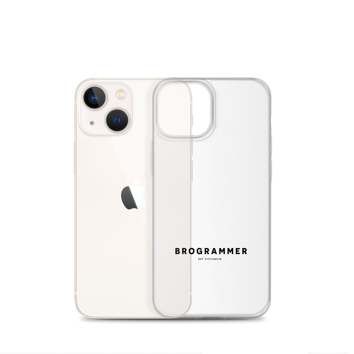 Brogrammer iPhone Case black Text.