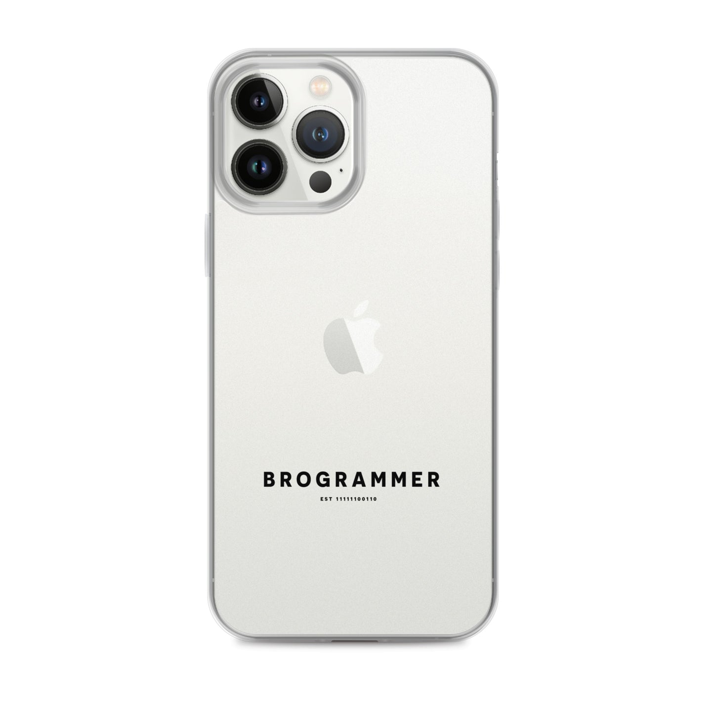 Brogrammer iPhone Case black Text.
