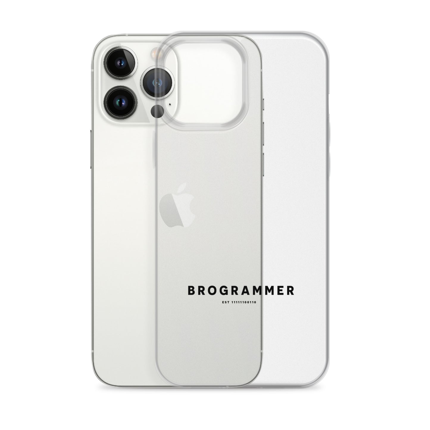 Brogrammer iPhone Case black Text.