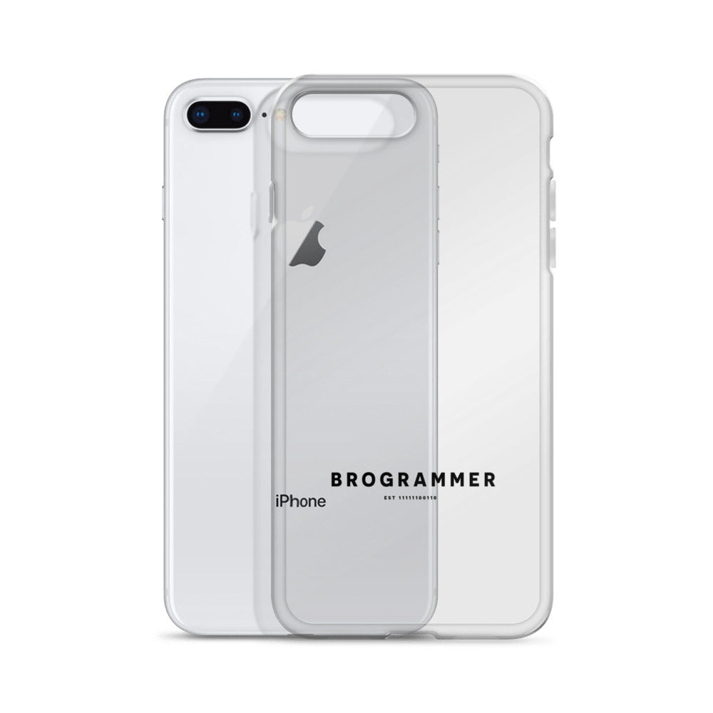 Brogrammer iPhone Case black Text.