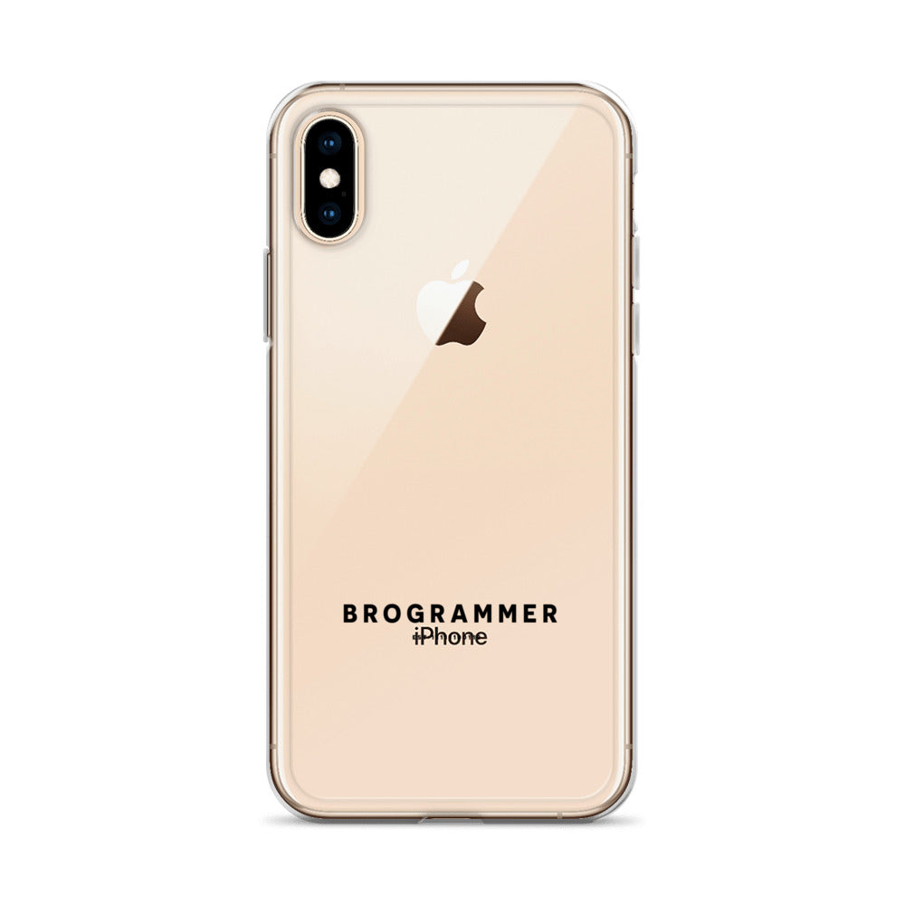 Brogrammer iPhone Case black Text.