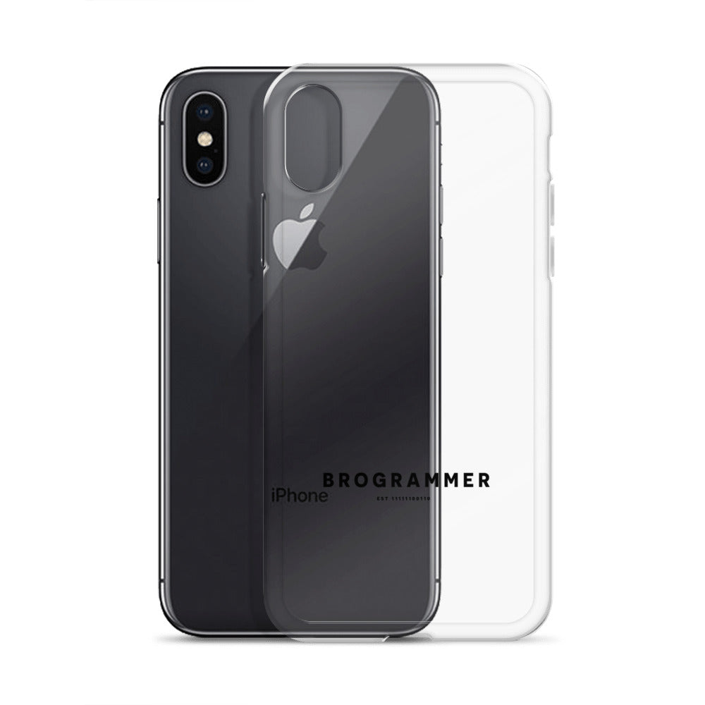 Brogrammer iPhone Case black Text.