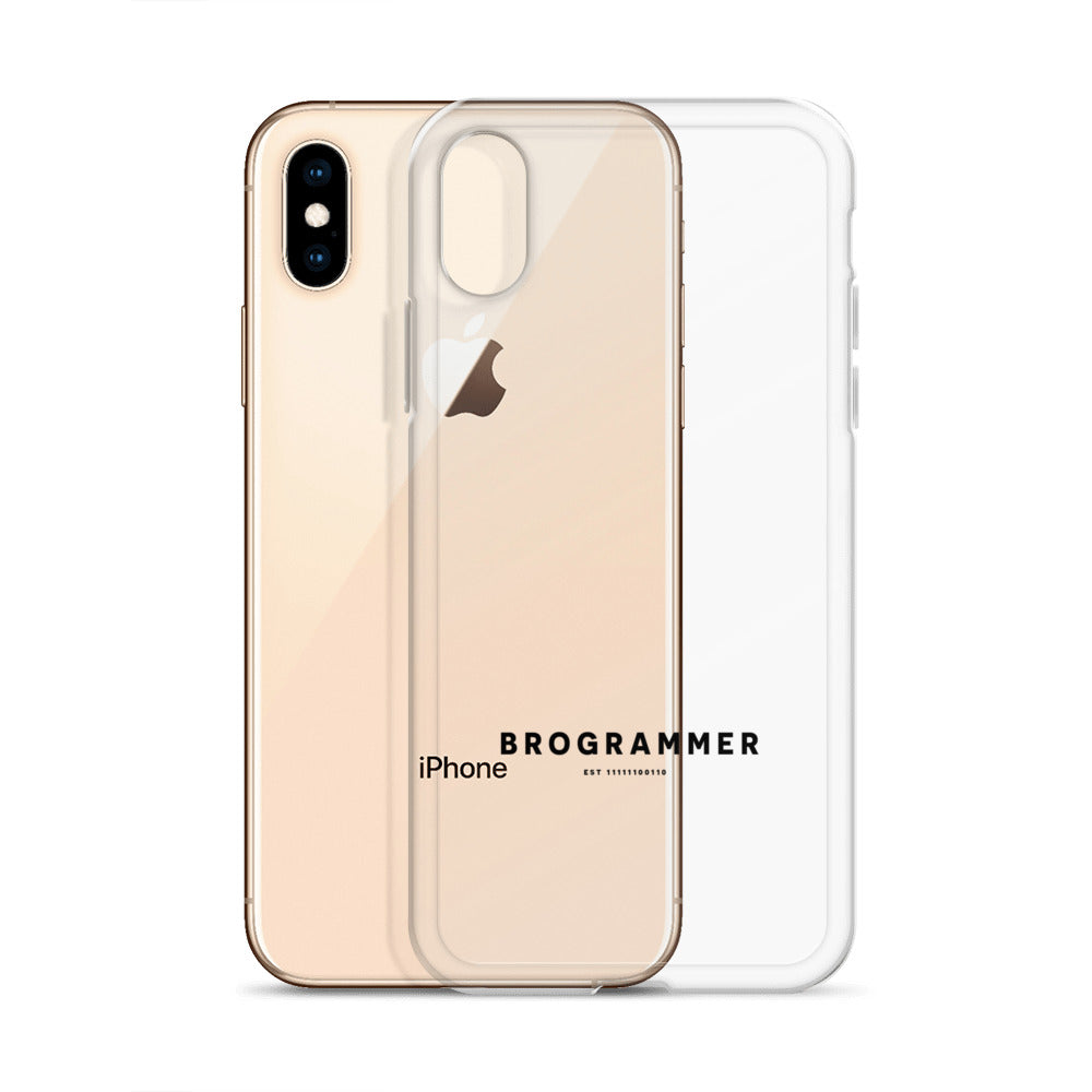 Brogrammer iPhone Case black Text.