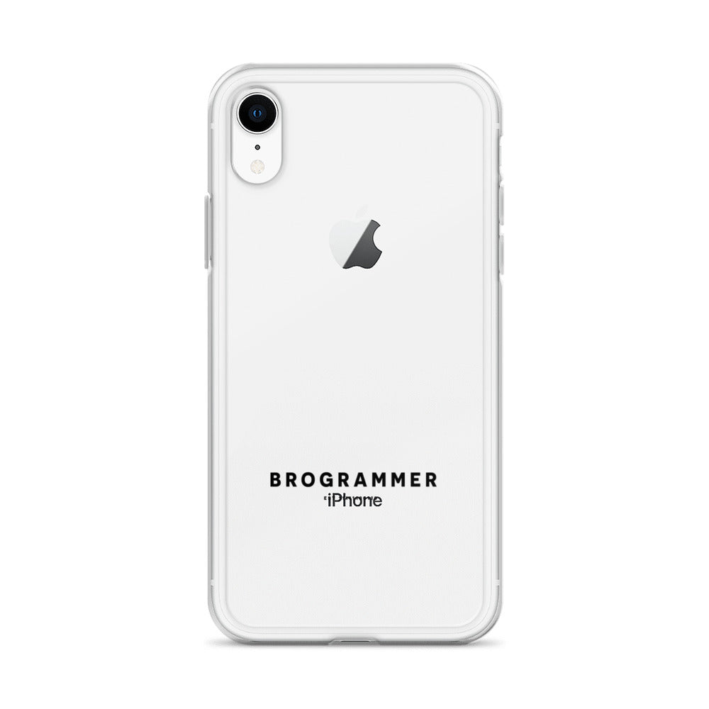 Brogrammer iPhone Case black Text.