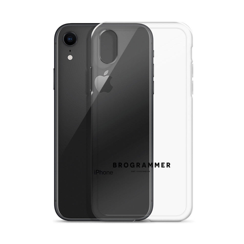 Brogrammer iPhone Case black Text.
