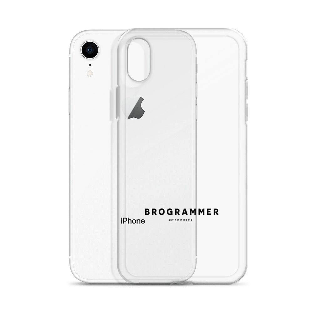 Brogrammer iPhone Case black Text.