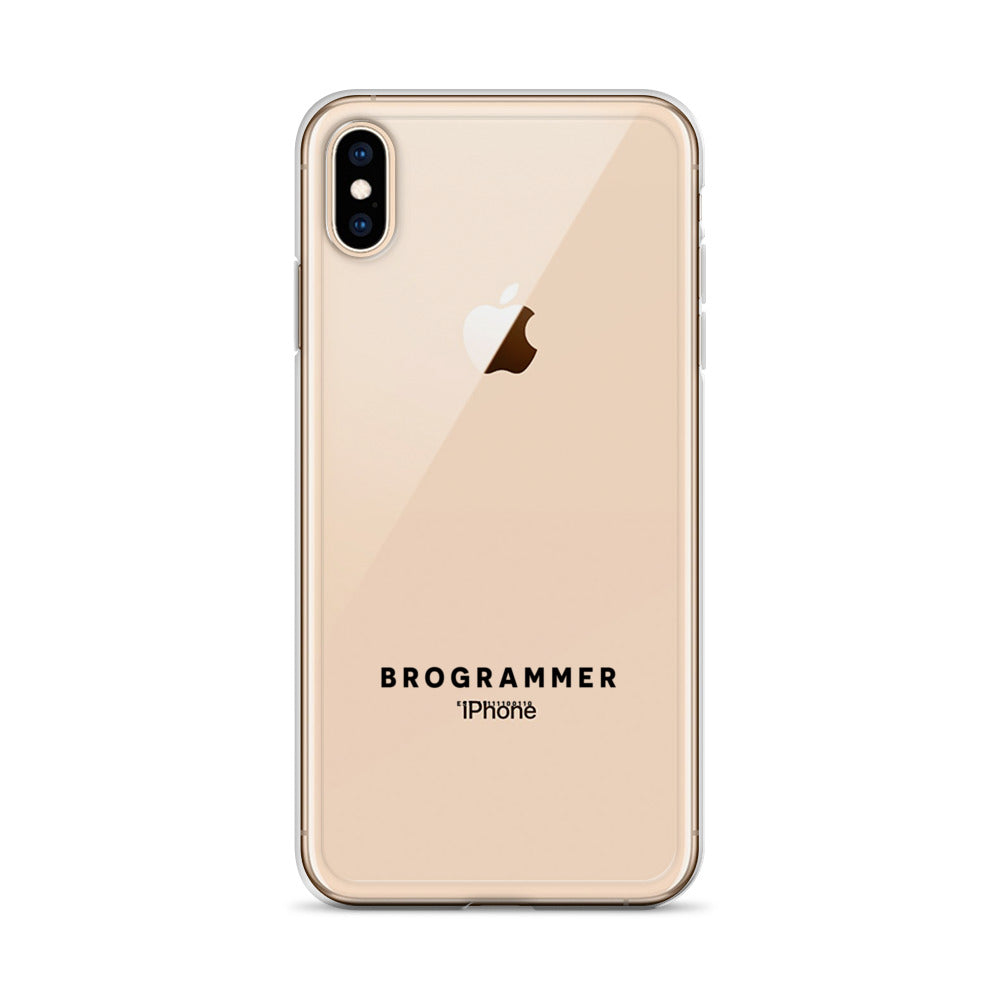 Brogrammer iPhone Case black Text.
