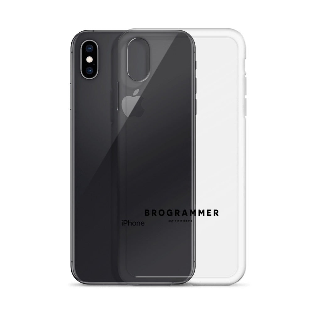 Brogrammer iPhone Case black Text.