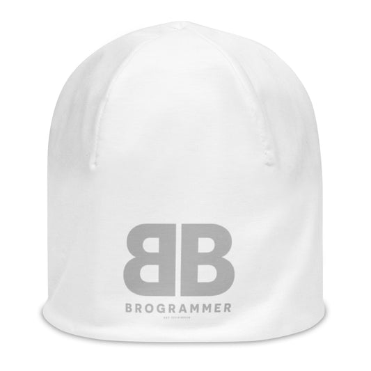 Brogrammer White Beanie