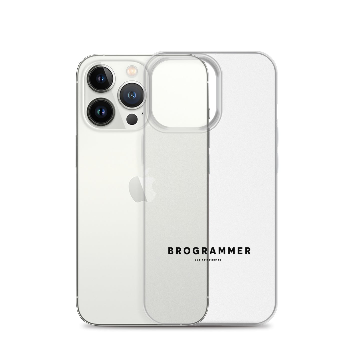 Brogrammer iPhone Case black Text.
