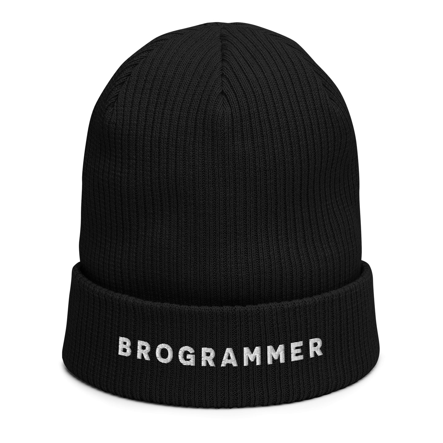 Brogrammer ribbed beanie